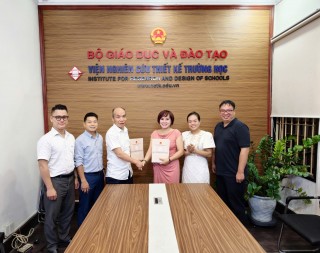 VIỆN NCTK TRƯỜNG HỌC CÙNG CÔNG TY CỔ PHẦN HĐB HÀ NỘI KÝ KẾT BIÊN BẢN GHI NHỚ