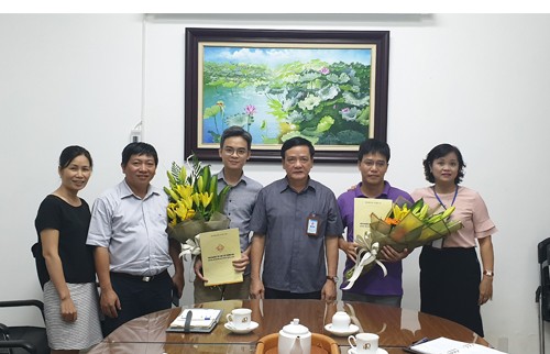 Lễ công bố Quyết định bổ nhiệm Trưởng phòng Kế hoạch Kinh doanh và P. Giám đốc Trung tâm Tư vấn giám sát và Khảo sát xây dựng 