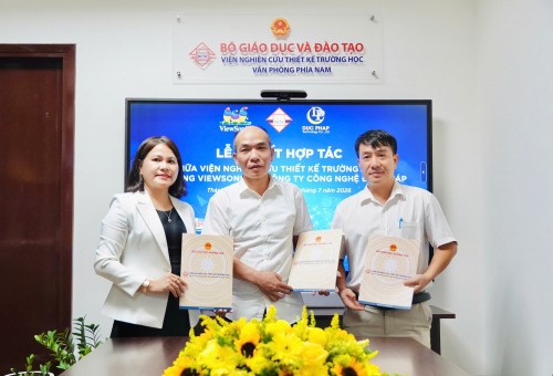 Viện Nghiên cứu Thiết kế Trường học hợp tác cùng Hãng ViewSonic và Công ty TNHH Thương mại và Phát triển Công nghệ Đức Pháp