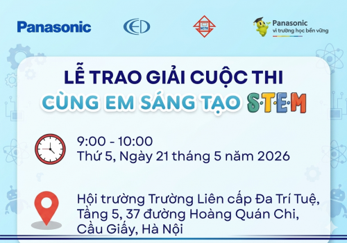 THÔNG BÁO TỔ CHỨC LỄ TỔNG KẾT VÀ TRAO GIẢI CUỘC THI  “CÙNG EM SÁNG TẠO STEM 2026”